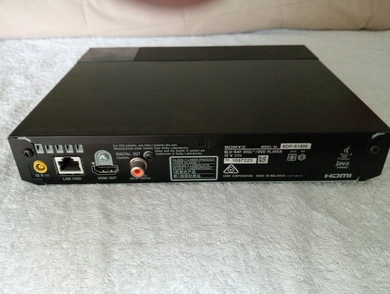 SONY S1500 DVD-Blueray Player working 12V with 2 remotes and electrics Carousel 1