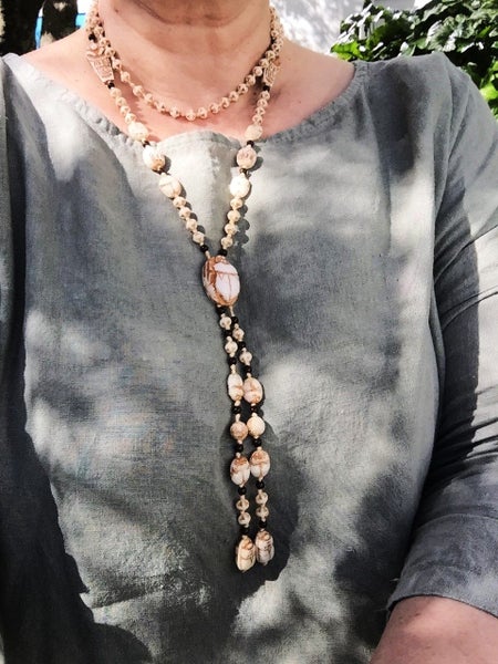 Art Deco, Neiger Brothers, flapper length, Egyptian revival, necklace Carousel 2