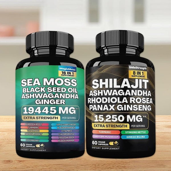 Shilajit Sea Moss Ashwagandha Black Seed Oil Ginger Vitamin D3 Vitamin C Carousel 2