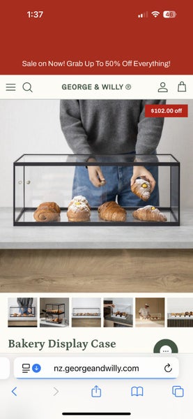 GEORGE & WILLY ® Bakery Display Case x 3 Black64141722546562110