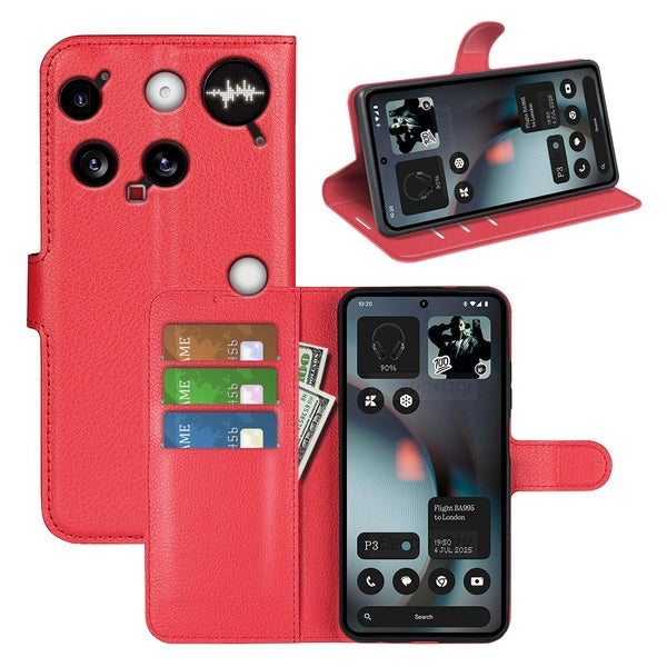 NOTHING Phone (3) PU Wallet Case [Red] Carousel 1