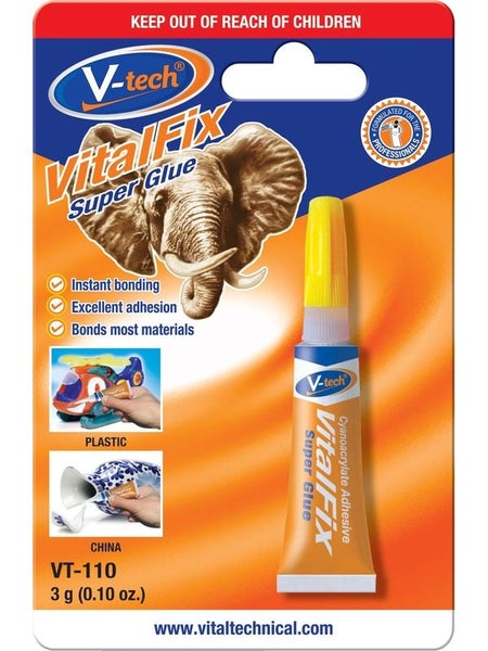 2 x V-Tech VitalFix Super Glue Fast Acting and Quick Drying 3g Carousel 2