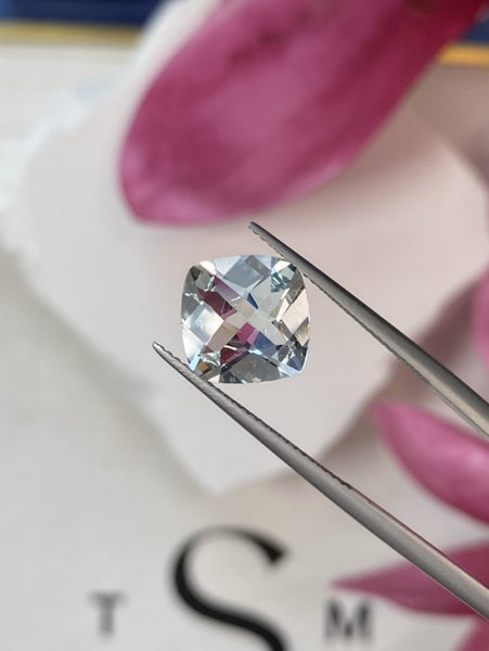 $1 RES ~ $2400 Retail * 3.65ct Brazilian Aquamarine Showcase Gemstone Carousel 1