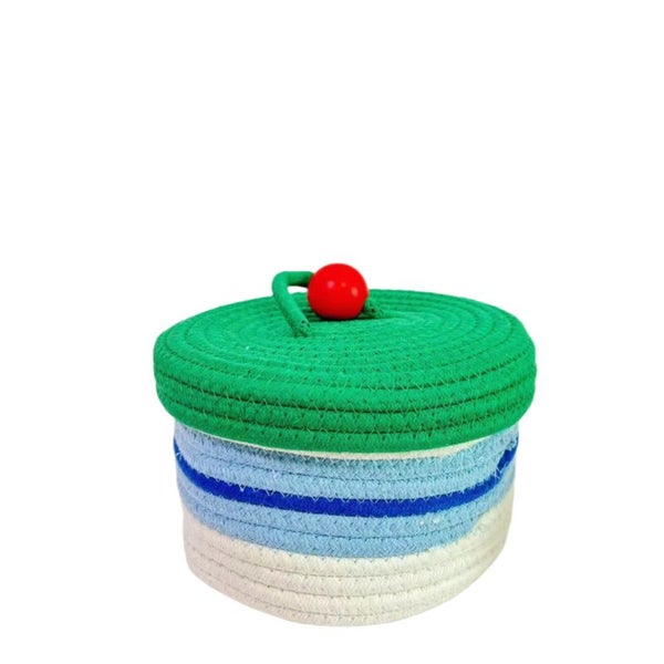 Home Cotton Weaving Storage Basket Ins Wind Vegetable Toy Living Room Miscellane Carousel 1