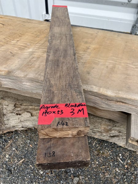 3 LM A grade solid 150 x53 Black Maire timber Carousel 1