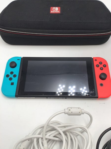 * Red/Blue Nintendo Switch V2 Console w/ Case, 12GB SD & 2 extra Controllers! * Carousel 2