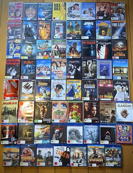 Bulk Lot of 60+ DVDs & Blu-rays – Action, Horror, Classics & TV Series Carousel 1