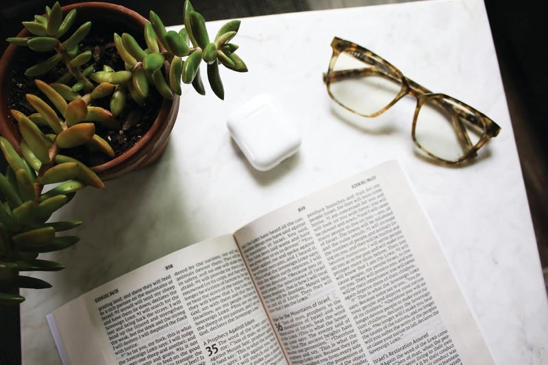 NIV, Holy Bible, Larger Print, Economy Edition, Paperback, Teal/Tan, Comfort Carousel 4