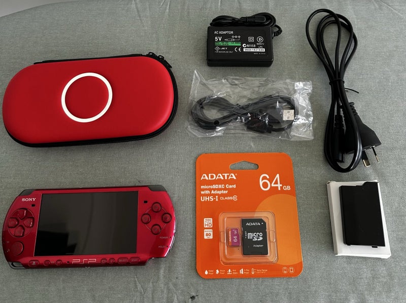 PlayStation Portable (PSP) 3000 – Carnival Red | 64GB | Ready For Use64141731173506110