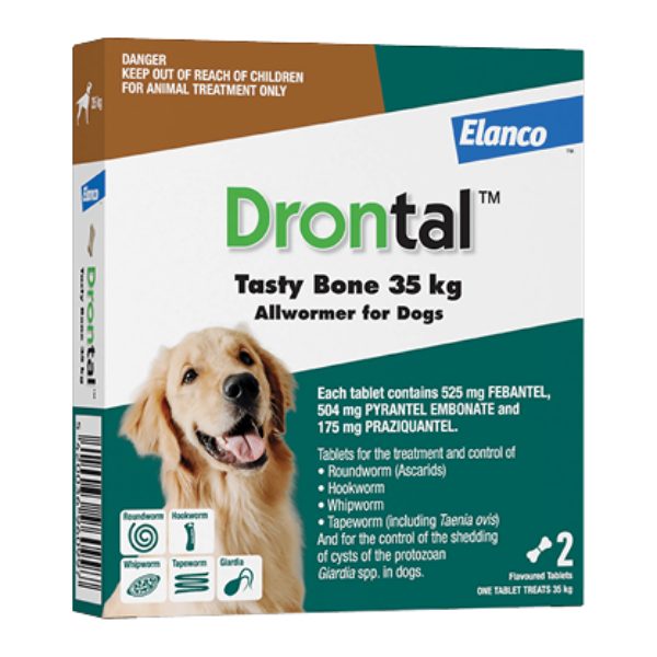 Drontal Dog Tasty Bone Allwormer 2pk Carousel 2