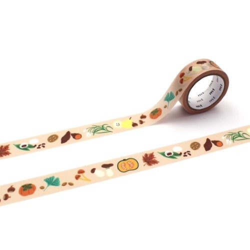 MT Washi Tape 15mm x 5m La Maupetit Golden Autumn Carousel 1