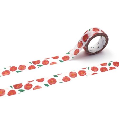 MT Washi Tape 15mm x 5m Maruichikyu Camellia Carousel 1