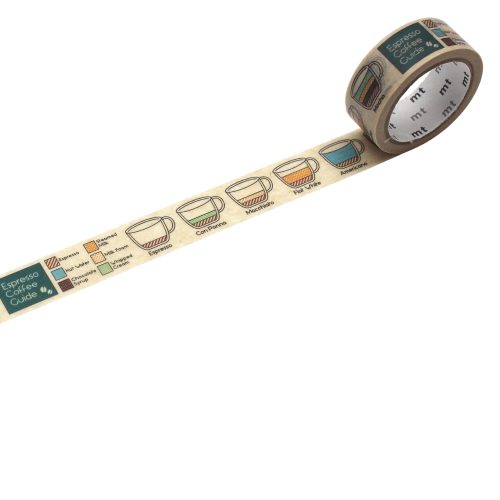 MT Washi Tape 15mm x 5m Espresso Coffee Guide Carousel 1