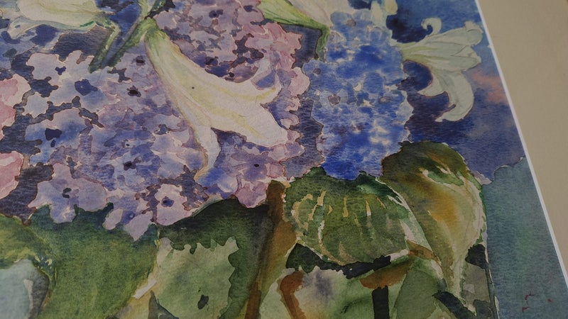 +++ ORIGINAL " PAT? WILLIAMS " FLORAL PAINTING +++ Carousel 15