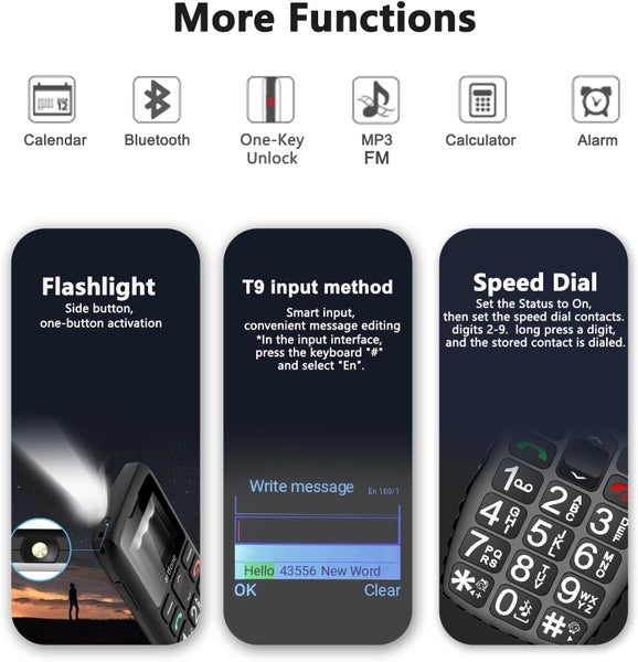 4G Elderly Mobile Phone, SOS Button, Big Button64141728487553114