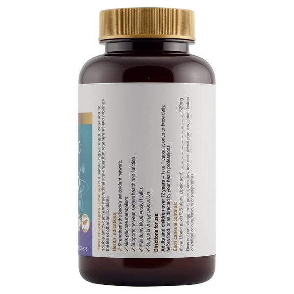 Herbs Of Gold Alpha Lipoic 300 Capsules 120 Carousel 2
