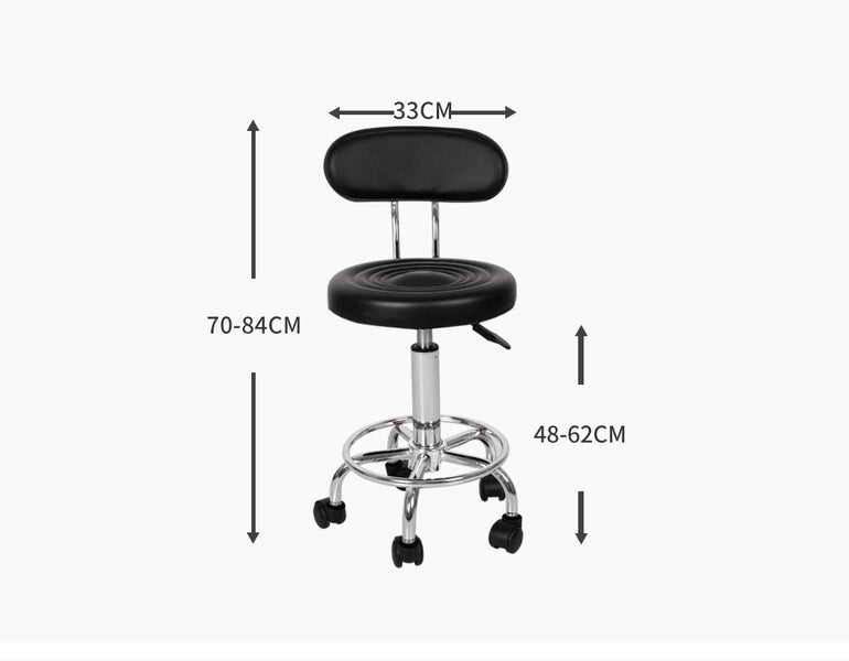 Levede Salon Stool Swivel 4 Bar Stools Chairs Barber Hairdressing Hydraulic Lift Carousel 9