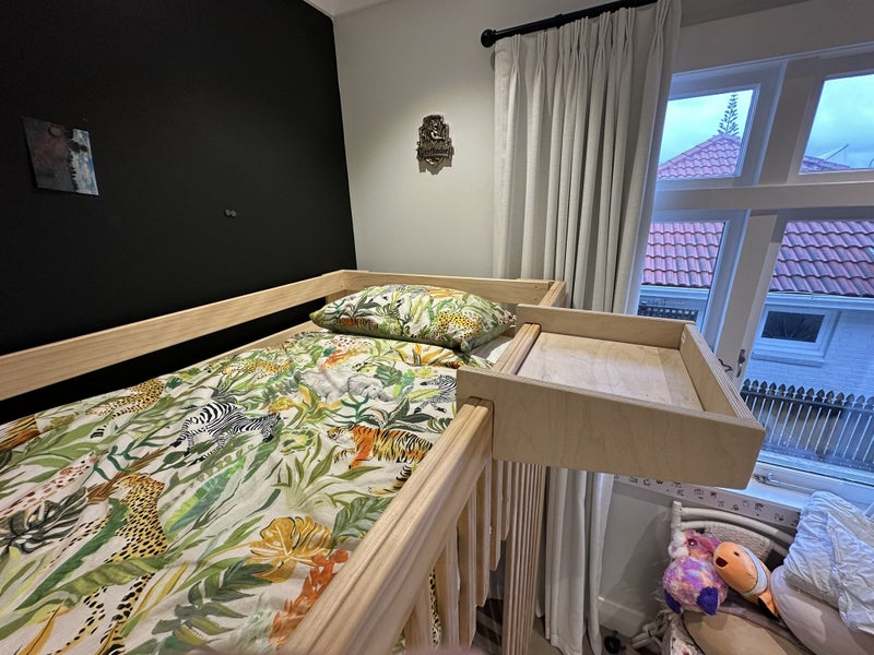 Loft Bed with desk in pine (mattress included)64141737561345111