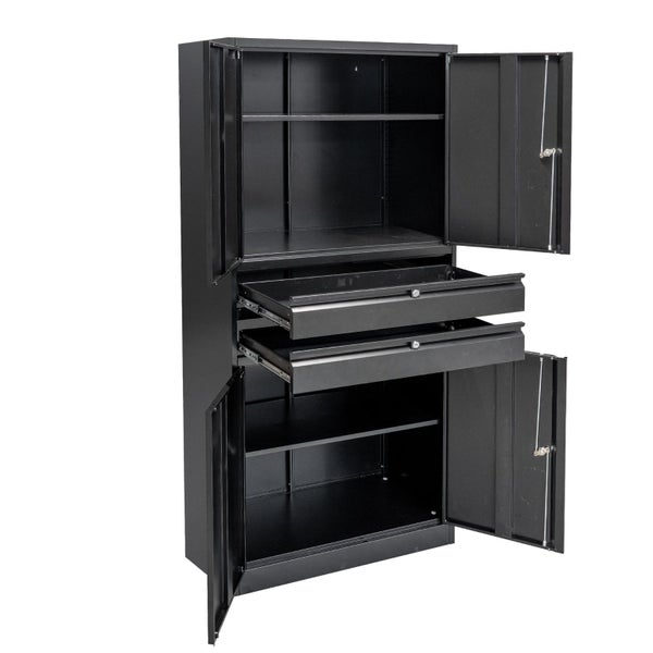 Tool Storage Cabinet 4 Door 2 Drawer Carousel 2