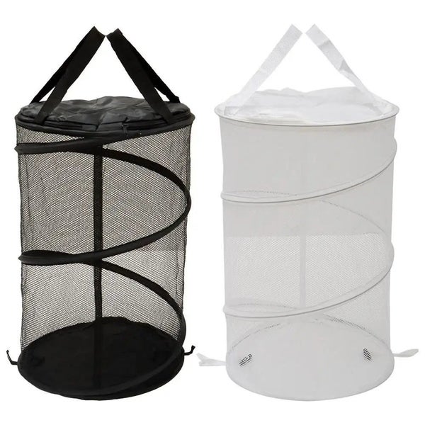 Laundry Basket Dirty Clothes Storage For Dormitory With Double Handle Fine Mesh Carousel 7