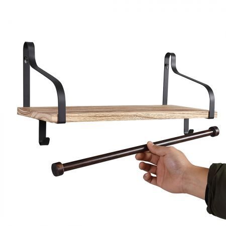 Floating Shelf Brackets Wall Shelves Mount Display Rack Storage Hook 2pcs Carousel 4