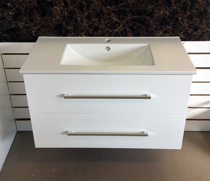 ***PVC***750mm Ultra-thin Ceramic basin wall hung Vanity Carousel 1