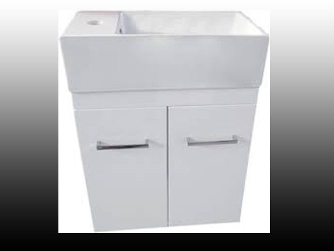 Brand New PVC 500mm Wall hung Vanity in White Carousel 1