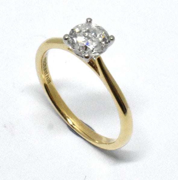 $10,000 14ct Gold Diamond Solitaire Ring TCW 1.00cts!! Size N - 184302 Carousel 1
