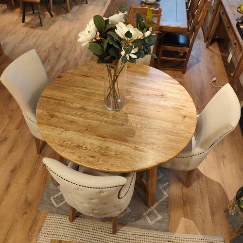 Urbano Interiors - Antique Oak Round Dining Table 140cm Carousel 2