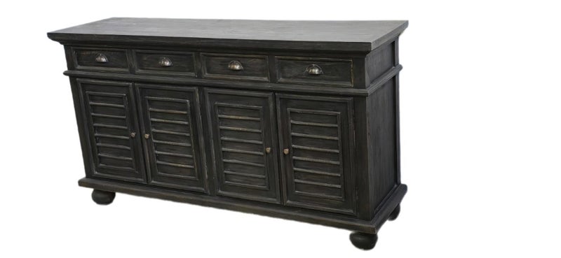 Buffet Table/Side Table - Mindi Wood - Black Wash Carousel 2