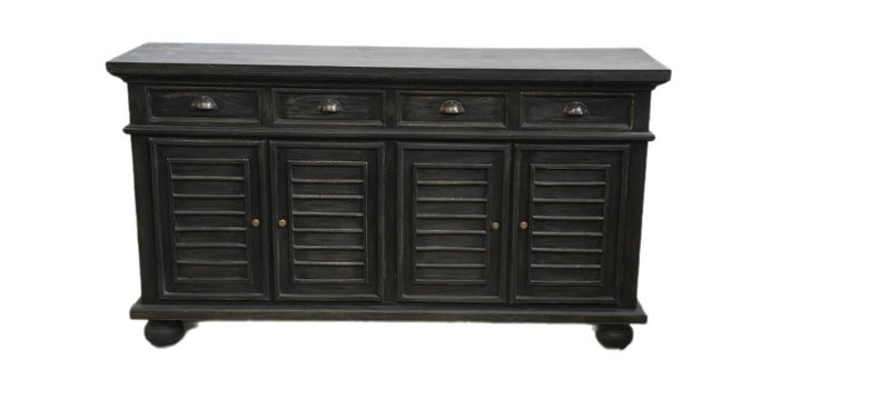 Buffet Table/Side Table - Mindi Wood - Black Wash Carousel 4