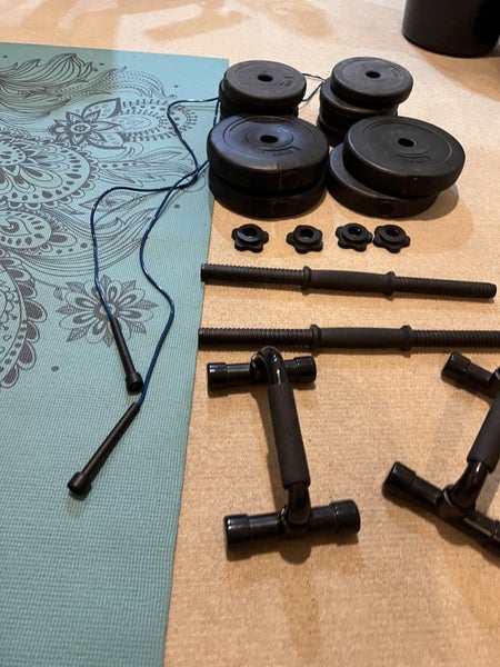 Homework out- Dumbbells, Weights, Push-Up Bars, Yoga Mat & Skipping Rope Carousel 1