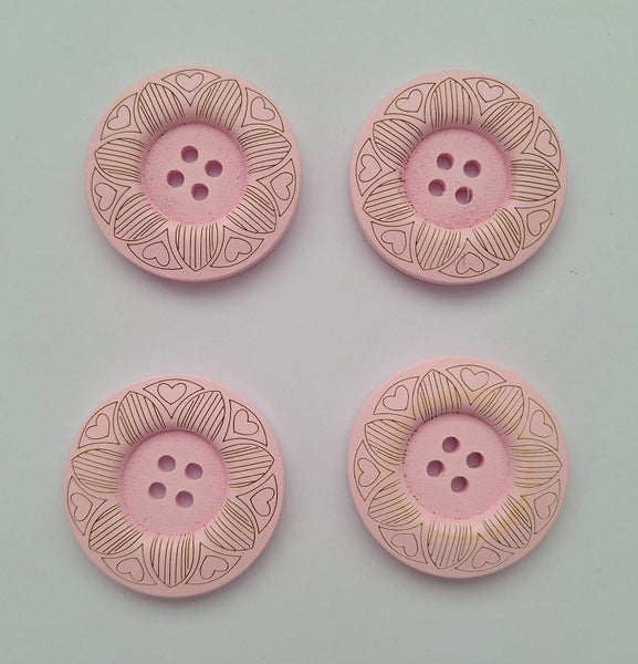 Large Wooden Buttons Carousel 1