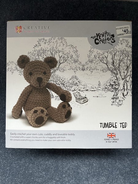 2 x brand new Knitty Critters crochet kit - teddy and chimp Carousel 2