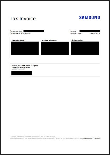 [Brand New, Sealed Box] Samsung 200W Jet 75E Stick Vacuum (Mint) + 2 Yr Warranty Carousel 8