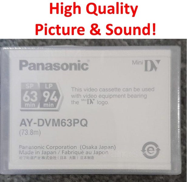 1 x Minidv Panasonic 63/94 mins Mini DV Blank Video Cassette Tape (Japan new) Carousel 1