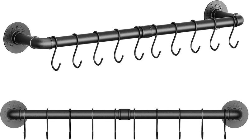 Industrial Pipe Towel Rack Kitchen Pot Pan Hanger 120cm Carousel 2