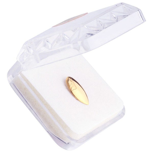 Single 14x7mm Grill - Canine Fang Tooth - gold Carousel 4