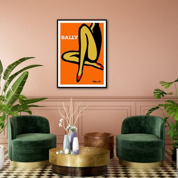 Wall Art 40Cmx60Cm Orange Legs Black Frame Canvas Carousel 2