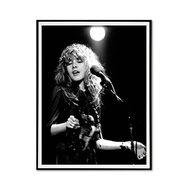 Wall Art 80Cmx120Cm Young Stevie Nicks In Concert Poster Black Frame Canvas Carousel 1
