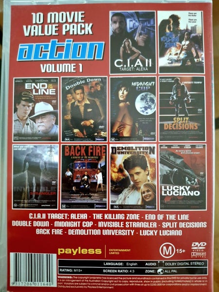 DVD Bulk Lot Action Movies Carousel 4