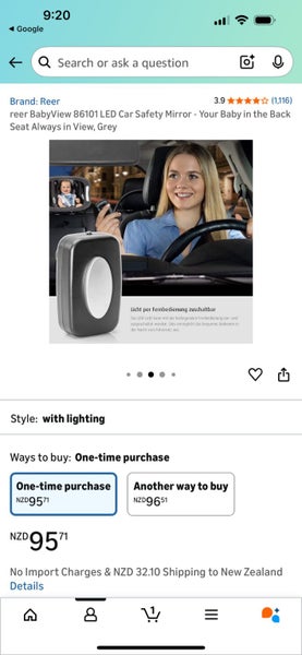 Reer Baby car mirror with light Carousel 2