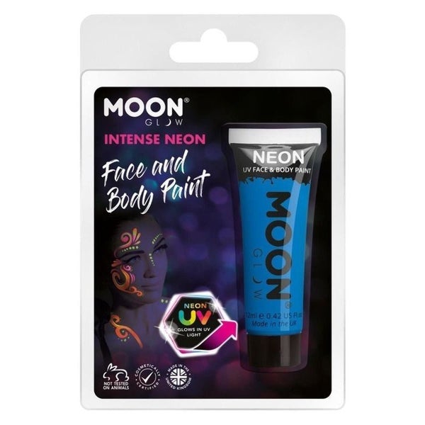 Moon Glow Intense Neon UV Face Paint Choice Of 8 Colours 12ml Costume Make Up Carousel 1