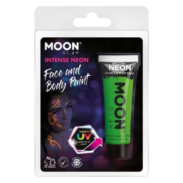 Moon Glow Intense Neon UV Face Paint Choice Of 8 Colours 12ml Costume Make Up Carousel 2