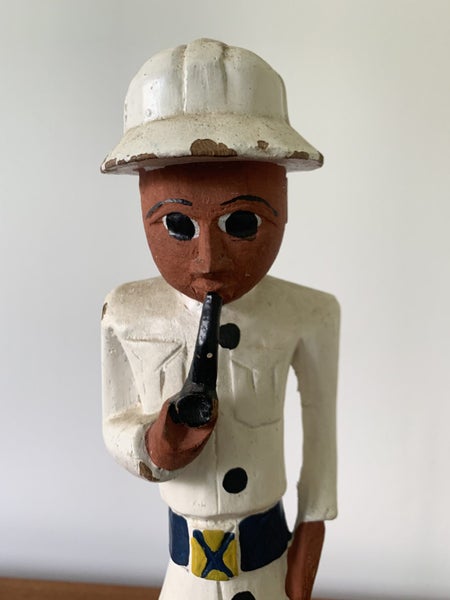 Vintage Hand Carved West African Wooden Colonial Figurine Carousel 2