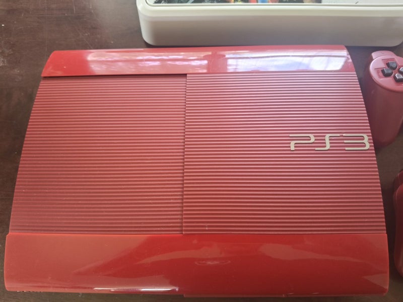 Mint Red PS3 console & SF4 fightstick combo +2x controllers Afterpay NM99 Carousel 2