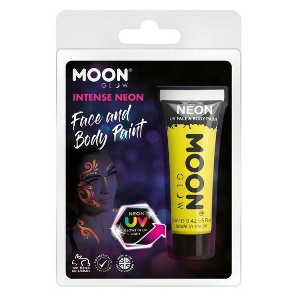 Moon Glow Intense Neon UV Face Paint Clamshell, 12ml Costume Make Up Carousel 1