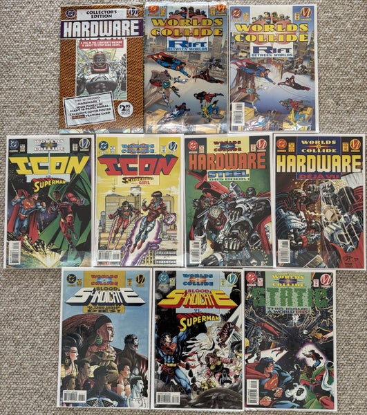 DC Milestone World’s Collide complete Milestone set + Hardware #1 Carousel 1