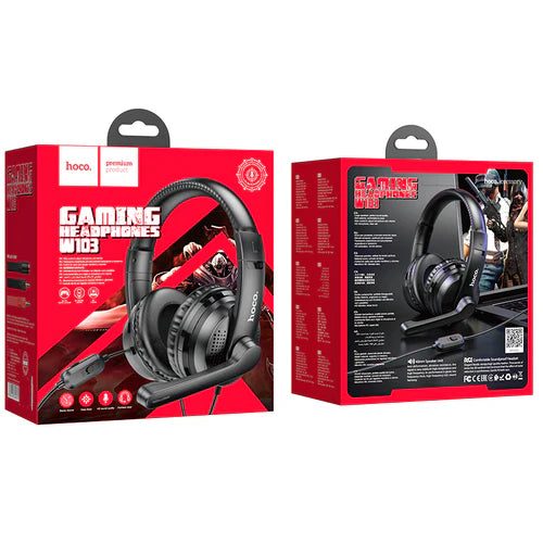 Gaming Headset w/ Mic (W103) - Black Carousel 6