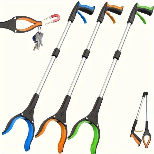 Hod Health & Home Grabber Reacher Tool 360A Rotating Jaw Mag + Net Carousel 8